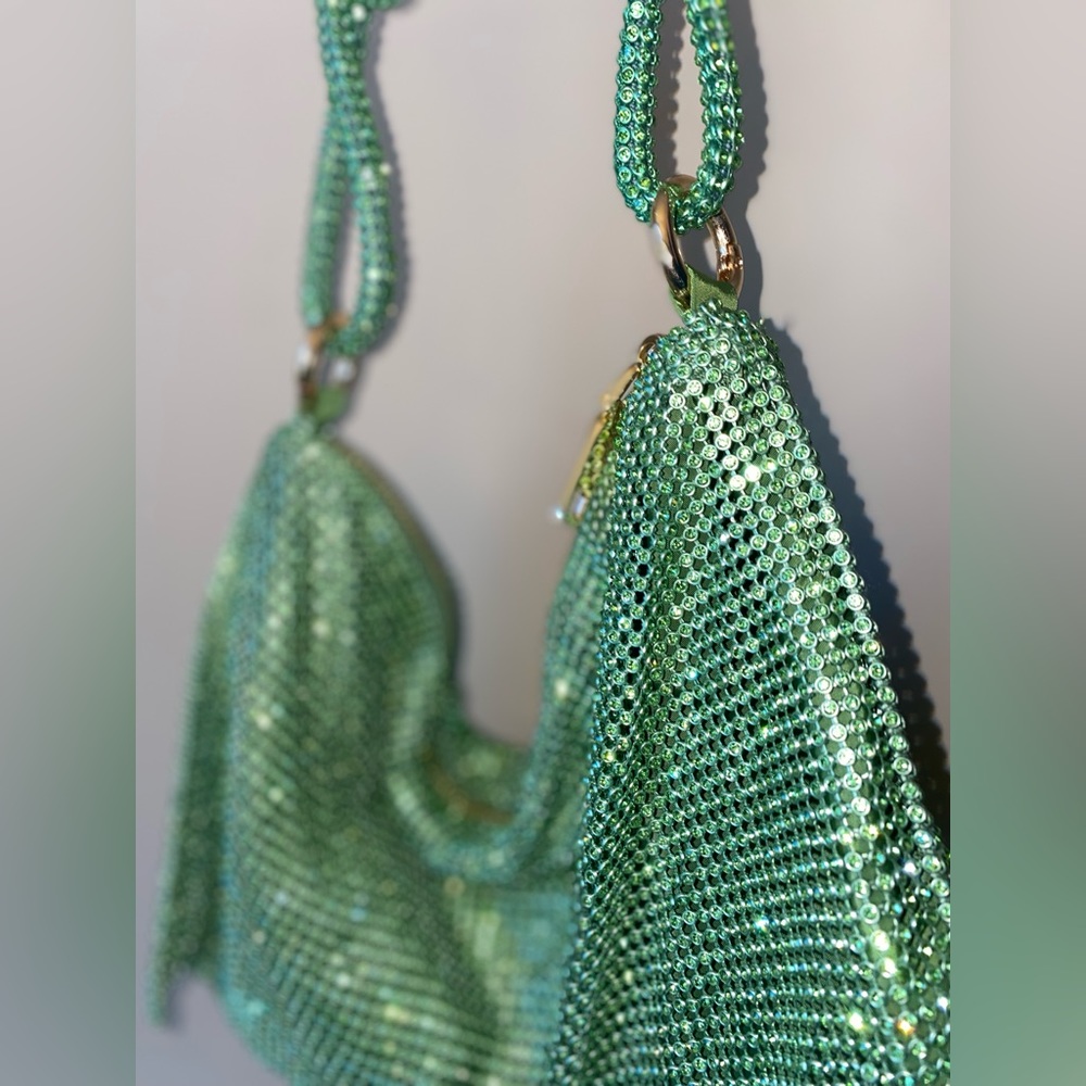 Green Rhinestone Purse - Picture 7 of 7